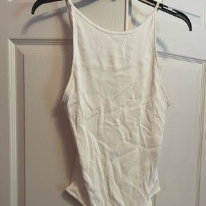 White ribbed body suit Zara